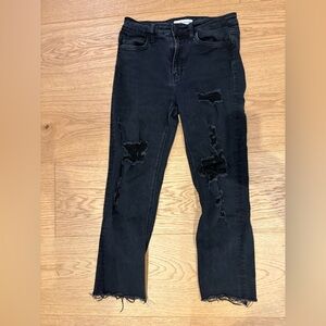 Flying Monkey Black Distressed Skinny Jeans